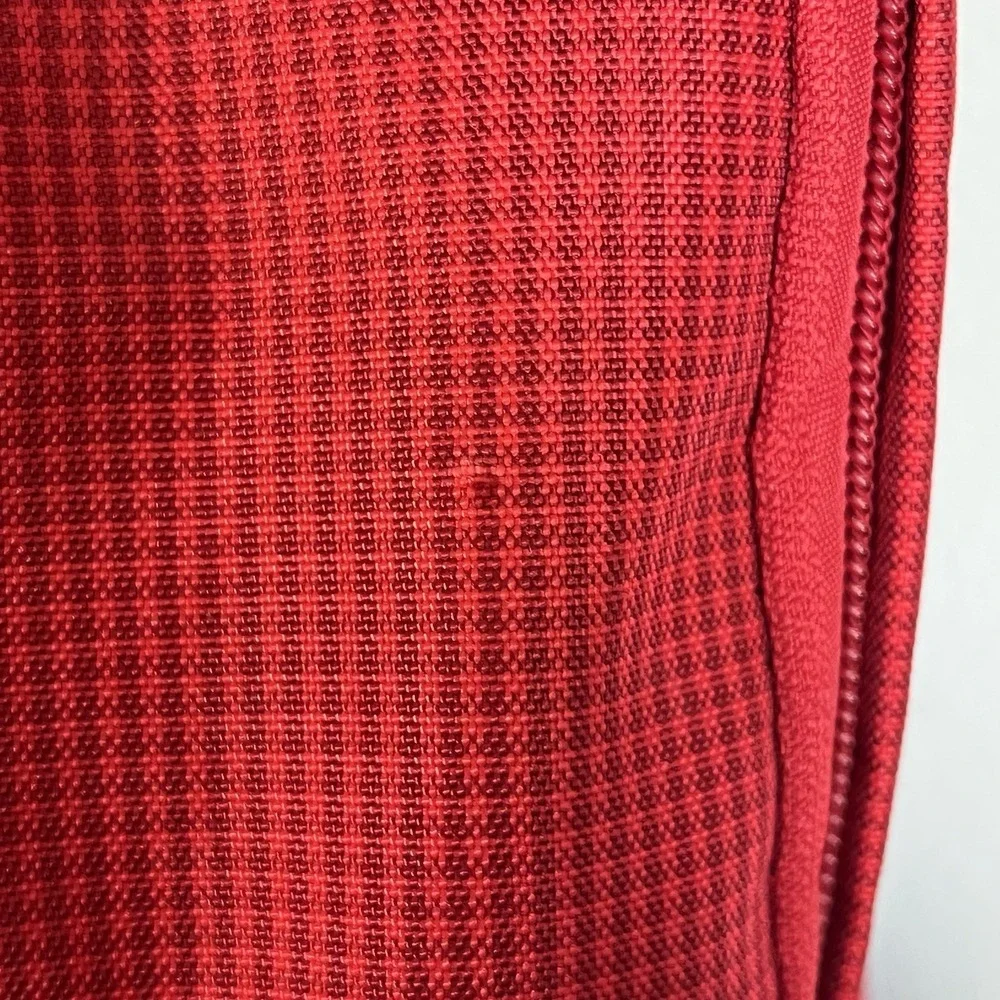 Leftfield Korean Streetwear Red Canvas Backpack Laptop Bag Pockets School Uni